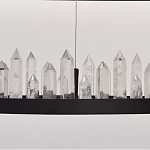 Люстра с двумя кольцами черного цвета с хрустальными элементами QUARTZ CRYSTAL варинант исполнения - 6 | Loft Concept в Нижнем Новгороде