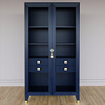 Дизайнерский шкаф витрина Elsa Dreams Blue с 4-мя ящиками варинант исполнения - 1 | Loft Concept в Нижнем Новгороде