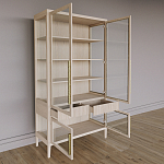 Витрина Primo со стеклянными фасадами и буфетом шпон Светлый дуб варинант исполнения - 4 | Loft Concept в Нижнем Новгороде