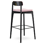 Барный стул из массива ясеня с обивкой из рогожки Elegant Ash Shape варинант исполнения - 3 | Loft Concept в Нижнем Новгороде