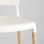 Пластиковый стул на ножках из массива бука Ferret White варинант исполнения - 8 | Loft Concept в Нижнем Новгороде