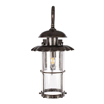 Уличный настенный светильник с цилиндрическим плафоном и изогнутым кованым каркасом Elysian Lanterns варинант исполнения - 2 | Loft Concept в Нижнем Новгороде