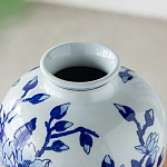 Ваза с бело-синей росписью и изображением цветов Blue & White Ornament варинант исполнения - 3 | Loft Concept в Нижнем Новгороде