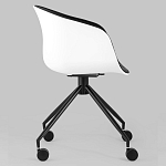 Офисное кресло из пластика с мягким сиденьем Eggshell Black варинант исполнения - 3 | Loft Concept в Нижнем Новгороде