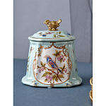 Шкатулка голубого цвета с рисунком и состаренным эффектом Eden Garden варинант исполнения - 4 | Loft Concept в Нижнем Новгороде