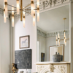 Люстра золотая с 16-ю тонкими цилиндрическими плафонами Shoulders варинант исполнения - 2 | Loft Concept в Нижнем Новгороде