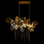 Люстра подвесная с 22-мя гранёными стеклянными плафонами с вертикальными подвесками Gilded Mirage  варинант исполнения - 3 | Loft Concept в Нижнем Новгороде