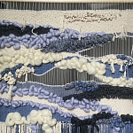 Современное ткачество гобелен в синих оттенках Blue Undine II варинант исполнения - 1 | Loft Concept в Нижнем Новгороде