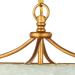 Подвесной светильник с каскадом из стеклянных декоративных элементов на золотом каркасе Shining Sea Glass варинант исполнения - 2 | Loft Concept в Нижнем Новгороде