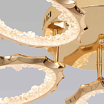 Потолочная люстра с 5-ю светодиодными лампами с золотистым каркасом Ring of Fire варинант исполнения - 3 | Loft Concept в Нижнем Новгороде