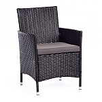 Обеденный комплект из искуственного ротанга Vintara черный варинант исполнения - 7 | Loft Concept в Нижнем Новгороде