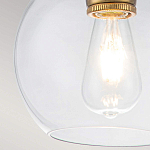 Подвесной светильник латунного цвета с прозрачным стеклянным плафоном Feiss варинант исполнения - 8 | Loft Concept в Нижнем Новгороде