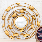 Зеркало в круглой раме украшенной раковинами с жемчугом Pearl in the Gleam варинант исполнения - 2 | Loft Concept в Нижнем Новгороде