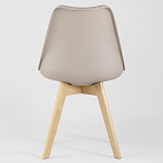 Стул с основой из пластика и мягким сиденьем Arvika Beige варинант исполнения - 4 | Loft Concept в Нижнем Новгороде