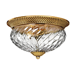 Потолочный светильник цвета латунь с прозрачным рифленым плафоном в форме чаши Hinkley варинант исполнения - 1 | Loft Concept в Нижнем Новгороде