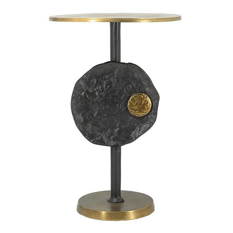 Столик приставной с абстрактным основанием и акцентом в виде золотистого диска Heavenly Space  в Нижнем Новгороде | Loft Concept 