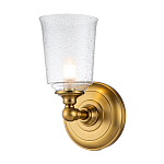 Бра для ванных комнат с прозрачным плафоном из стекла с пузырьками на основании цвета латунь Feiss варинант исполнения - 1 | Loft Concept в Нижнем Новгороде