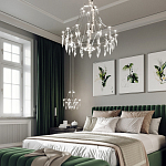 Люстра подвесная из металла с прозрачными подвесками из хрусталя Quasar 93 варинант исполнения - 14 | Loft Concept в Нижнем Новгороде