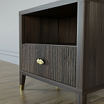 Прикроватная тумбочка с полкой Elsa Dreams Walnut  варинант исполнения - 3 | Loft Concept в Нижнем Новгороде