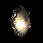 Бра в форме прозрачного стеклянного цветка с рельефной текстурой Textured Glass варинант исполнения - 2 | Loft Concept в Нижнем Новгороде