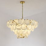 Люстра подвесная четырехъярусная с подвесками в форме дисков Cryptocrystalline Stone варинант исполнения - 7 | Loft Concept в Нижнем Новгороде