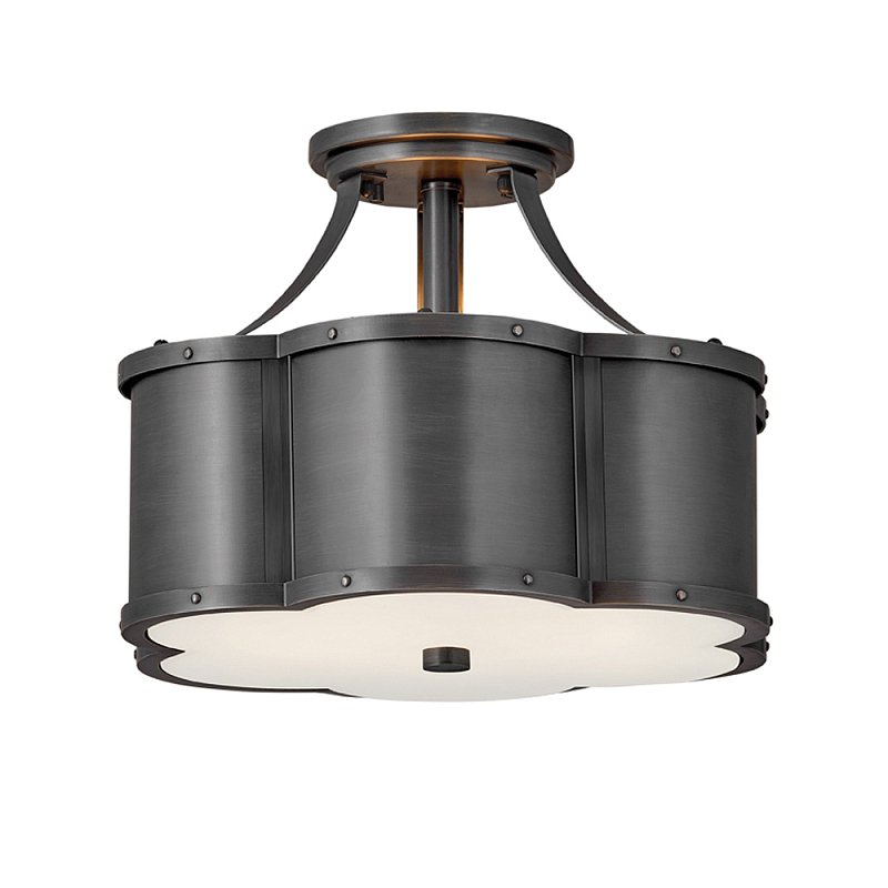 Потолочный светильник с декоративными заклепками Hinkley  Латунь Белый Черный Никель в Нижнем Новгороде | Loft Concept 