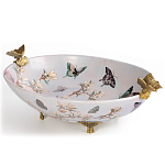 Белое фарфоровое блюдо с изображением бабочек Eden Garden варинант исполнения - 4 | Loft Concept в Нижнем Новгороде