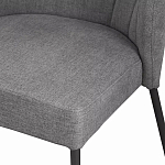 Стул серый с широкой закругленной спинкой Chair Gray Attractive варинант исполнения - 7 | Loft Concept в Нижнем Новгороде