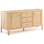 Длинный комод из ротанга с дверцами и ящиками Simone Rattan Chest of Drawers варинант исполнения - 2 | Loft Concept в Нижнем Новгороде