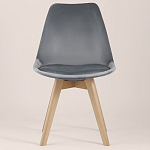 Стул с мягким велюровым сиденьем Arvika Grey варинант исполнения - 3 | Loft Concept в Нижнем Новгороде