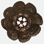 Круглая люстра волнистой формы с декором из круглых деревянных бусин коричневая Brown Wooden Beads Chandelier варинант исполнения - 2 | Loft Concept в Нижнем Новгороде