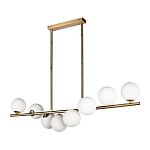 Люстра на штанге с 8-ю белыми шарообразными плафонами Bubble Chandelier варинант исполнения - 2 | Loft Concept в Нижнем Новгороде