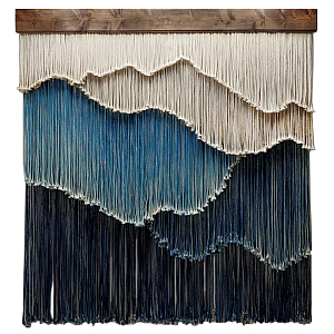 Текстильный Арт-объект на стену ручной работы из веревок Blue Mountains
