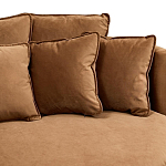 Кушетка круглая с обивкой из велюра коричневая Milky Brown Chair варинант исполнения - 6 | Loft Concept в Нижнем Новгороде