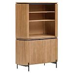 Буфет высокий из дерева манго и металла с открытыми полками и 2-мя дверцами Toinette варинант исполнения - 1 | Loft Concept в Нижнем Новгороде