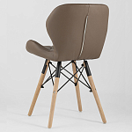 Стул с коричневым сиденьем из экокожи JEROEN варинант исполнения - 5 | Loft Concept в Нижнем Новгороде