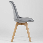 Стул с мягким велюровым сиденьем Arvika Grey варинант исполнения - 2 | Loft Concept в Нижнем Новгороде