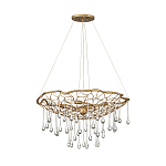 Люстра подвесная золотого цвета с металлическим сетчатым основанием и стеклянными каплевидными подвесками Hinkley варинант исполнения - 2 | Loft Concept в Нижнем Новгороде