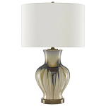 Настольная лампа фарфоровая с тканевым абажуром Caramel  варинант исполнения - 2 | Loft Concept в Нижнем Новгороде