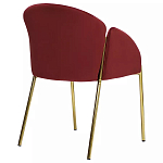 Стул бордовый на золотистых ножках Burgundy Chair варинант исполнения - 3 | Loft Concept в Нижнем Новгороде