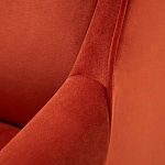 Дизайнерское кресло оранжевое в мягкой велюровой обивке Granger Armchair Orange варинант исполнения - 4 | Loft Concept в Нижнем Новгороде