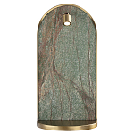 Настенный светильник зеленого цвета с бронзовой рамкой овальной формы с полкой Herbarium  варинант исполнения - 2 | Loft Concept в Нижнем Новгороде