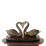 Часы настольные из натурального камня с декором в виде двух лебедей Swans Stone Clock варинант исполнения - 8 | Loft Concept в Нижнем Новгороде