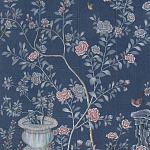 Обои ручная роспись Houghton Dark Blue варинант исполнения - 4 | Loft Concept в Нижнем Новгороде