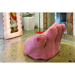 Дизайнерское плюшевое розовое кресло в форме руки Poltronova Joe Plush Taffy Pink Armchair варинант исполнения - 6 | Loft Concept в Нижнем Новгороде