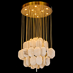 Люстра с овальными подвесками из натурального камня Spatial Composition варинант исполнения - 1 | Loft Concept в Нижнем Новгороде