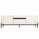 ТВ-тумба белая с чёрной столешницей с 2-мя дверками и ящиком San Marco варинант исполнения - 3 | Loft Concept в Нижнем Новгороде