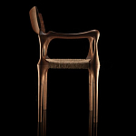 Стул из Ореха с плетеным сидением Kronos Dining Chair Brown варинант исполнения - 3 | Loft Concept в Нижнем Новгороде