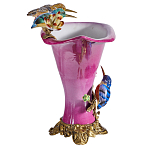 Ваза розового цвета из фарфора с птичкми и цветущими ветвями Garden of Eden варинант исполнения - 3 | Loft Concept в Нижнем Новгороде