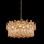 Люстра круглая с декоративными элементами в виде крупных хрустальных цветов Palace Gardens варинант исполнения - 3 | Loft Concept в Нижнем Новгороде